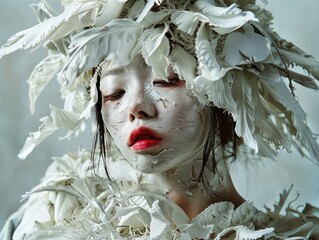 Sticker - portrait of a woman in a wreath