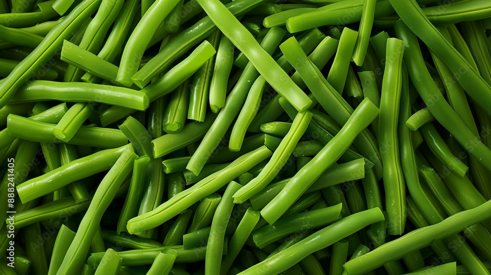 Photo of a pile of sliced green beans