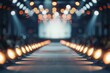 © LimeSky - Blur background of a fashion show runway Empty catwalk out of focus