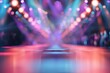 © LimeSky - Blur background of empty fashion runway catwalk