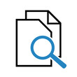 © robert6666 - Dokument z lupą. Ikona kontroli i wyszukiwania dokumentów.