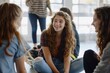 © Maxim Borbut - Red Lodge, Montana. Group discussion among teenage school students.