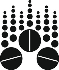 Sticker - Drug dependence growing problem symbolized by pills forming chart