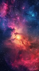 Wall Mural - colorful cosmic nebula in outer space