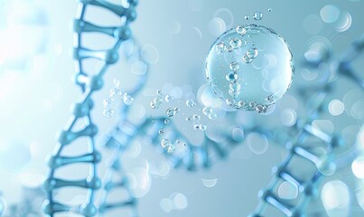 Science Concept with DNA and Molecules