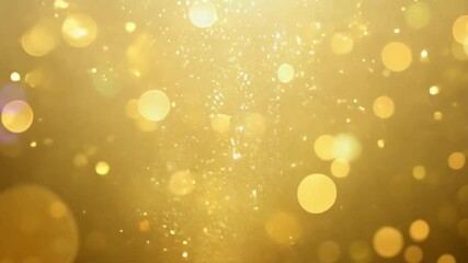 Leinwandbilder - Golden bokeh lights sparkle and shimmer against a soft, blurred background.