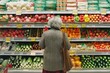 © InfiniteStudio - Elderly woman shopping in supermarket during inflation.