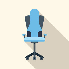 Sticker - Blue office chair with armrests and wheels, designed for comfort and support during long working hours