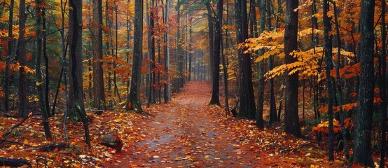 Poster - Autumnal Forest Path