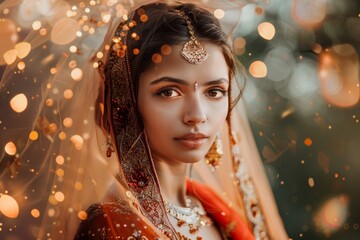 Sticker - Indian bride s warm gaze