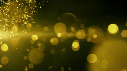 Leinwandbilder - Golden bokeh lights against a dark background.