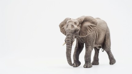 Wall Mural - elephant Miniature animal on white background