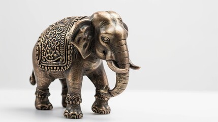 Wall Mural - High quality photo of bronze Indian elephant figurine