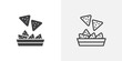 © Ghori - nachos black vector icon set