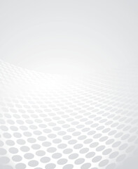 Poster - Black and white soft grey color tone, abstract wavy dotted lines halftone background banner design. Vector illustration.