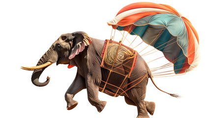 Poster - flying elephant 