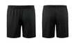 © Tatiana - Men black shorts front and back Isolated on white background AI generated