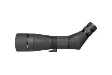 Wall Mural - Modern spyglass. Long-range observation device. Monocular isolate on a white back