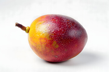 Whole Mango passion fruit on a white background