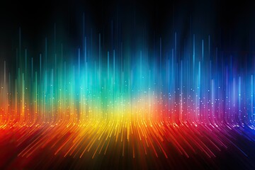 Fototapete - Vibrant, multicolored light streaks, colorful spectrum background displaying the dispersion of light