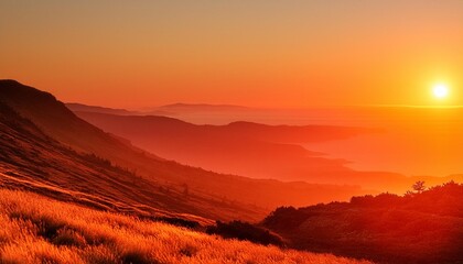 Wall Mural - vibrant red orange gradient background