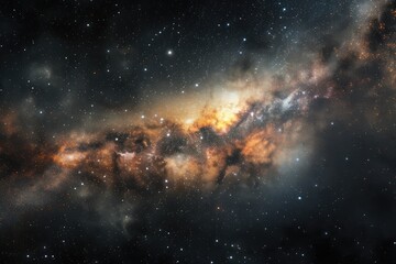 Wall Mural - starry, nebulous cosmic clouds, ethereal scene of the milky way galaxy with various constellations a
