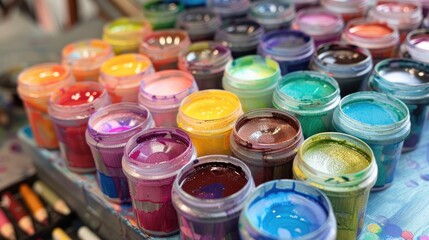 Sticker - Learning to Draw with a Variety of Gouache Colors in Closed Containers