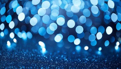 Wall Mural - blue bokeh abstract light background bokeh light background