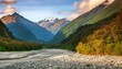 © Lauren - gravel bed in the valley of the glacial karangarua river meander fox glacier haast whataroa west coast new zealand oceania