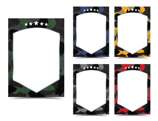 camouflage pattern card picture frame border