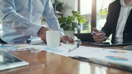 Wall Mural - The business meeting table