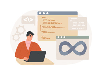 Wall Mural - collaborative framework isolated cartoon vector illustrations.
