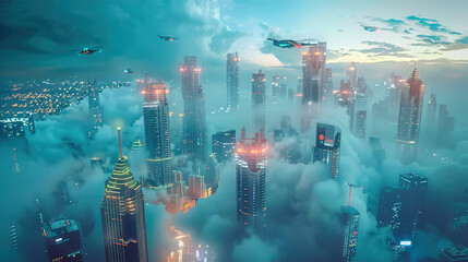 Wall Mural - future skyscraper 