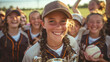 © Dzmitry - A Smile As Bright As The Trophy: Middle School Softball Team Celebrates Victory