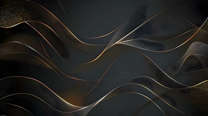 Luxurious black line abstract illustration