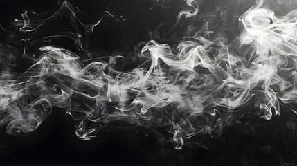 Smoke on black background