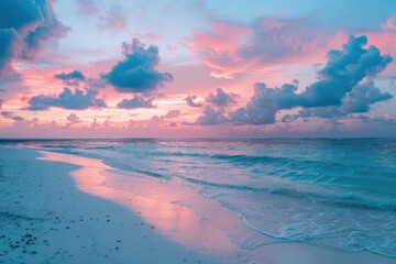 Poster - Serene Sunset Over Calm Ocean Waves