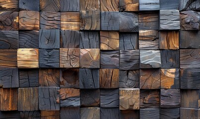 Wall Mural - wooden wall panel texture
