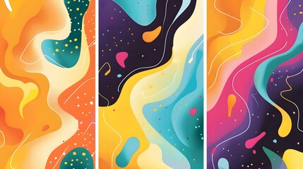 Modern backgrounds with abstract elements and dynamic design