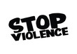 © IT'S ORA CF ID: #078 - Stop Violence stamp grunge red on white background. Print vector design.