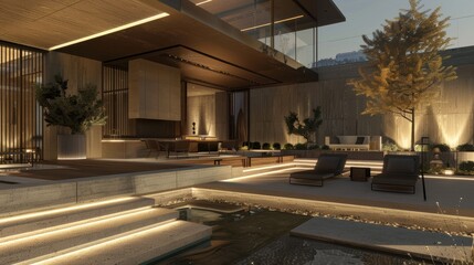 Home building with innovative design, sleek modern architecture, realistic setting, high resolution, inspiring project