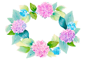 Wall Mural - hydrangea flower wreath flame