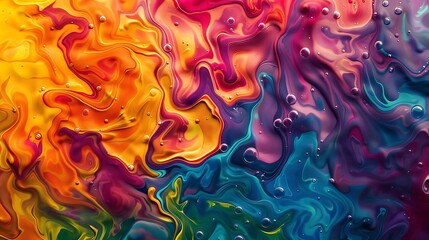 Wall Mural - a vivid burst of colorful liquids in mid-air, capturing the dynamic motion and vibrant hues in stunn