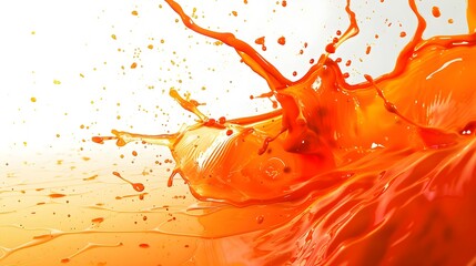 Wall Mural - Bright orange splashes conceptual banner