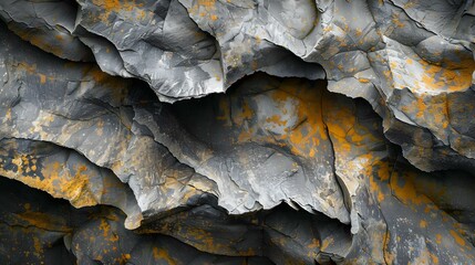 Amazing view of abstract formations on rock surface