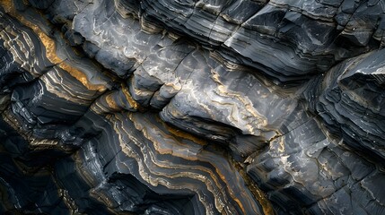 Amazing view of abstract formations on rock surface