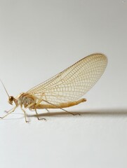 A macro shot of a mayfly on a white background ar  87 insect, macro, dragonfly, nature, animal, bug, isolated, fly, closeup, green, white, wildlife, wing, leaf, close-up, wings, grasshopper, wasp, col