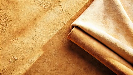 Poster - Light beige matte background of suede fabric, closeup, beige, matte, background, suede, fabric, closeup, texture, soft, neutral