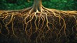 © pprothien - Close-up of tree roots spreading through soil, showcasing nature's intricate underground network essential for growth and stability.