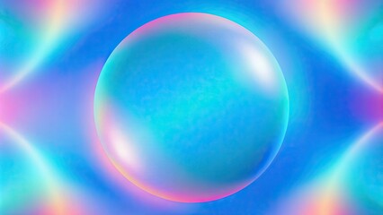 Wall Mural - Holographic blue gradient background with a futuristic and vibrant touch, holographic, blue, gradient, background